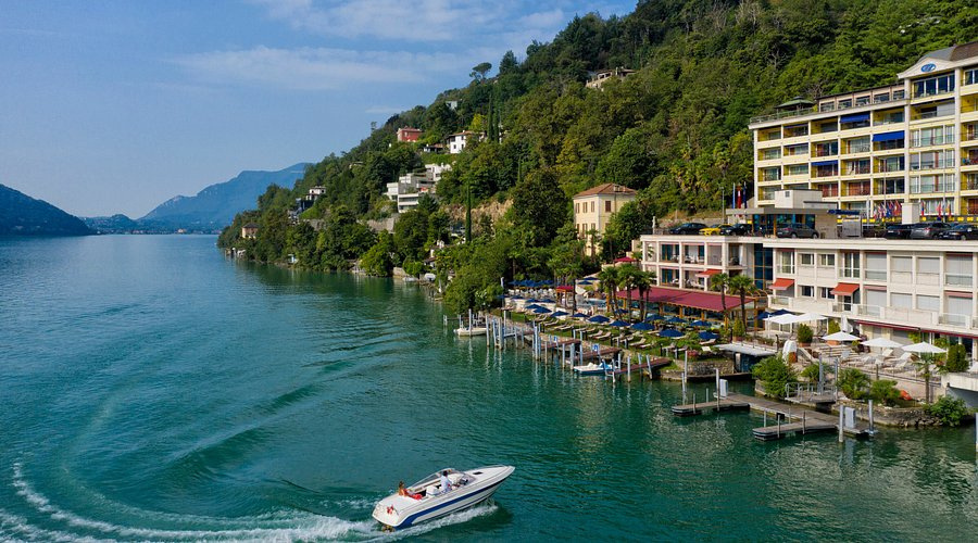 Lake Lugano at dusk